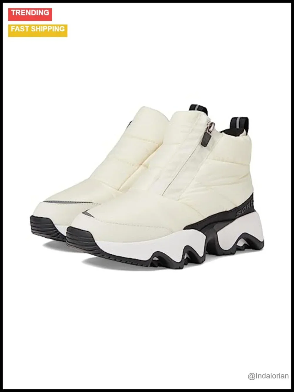 Waterproof Zip Snow Boots for Women Nylon Microfleece Lining